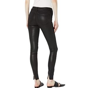 NEW Yummie by Heather Thomson Super Skinny Quilted Faux Leather Moto Jeans